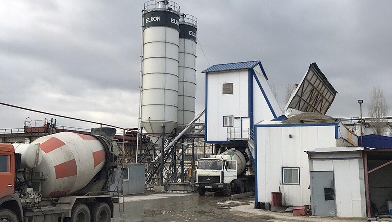 Производственная площадка бетонного завода ГРС в Московской области